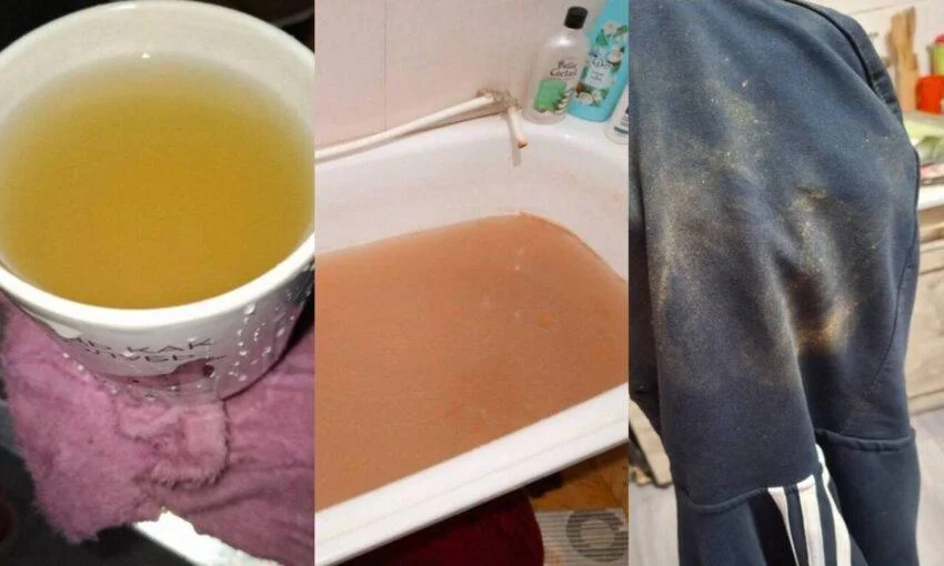 Ржавая вода льётся из кранов в Привольном